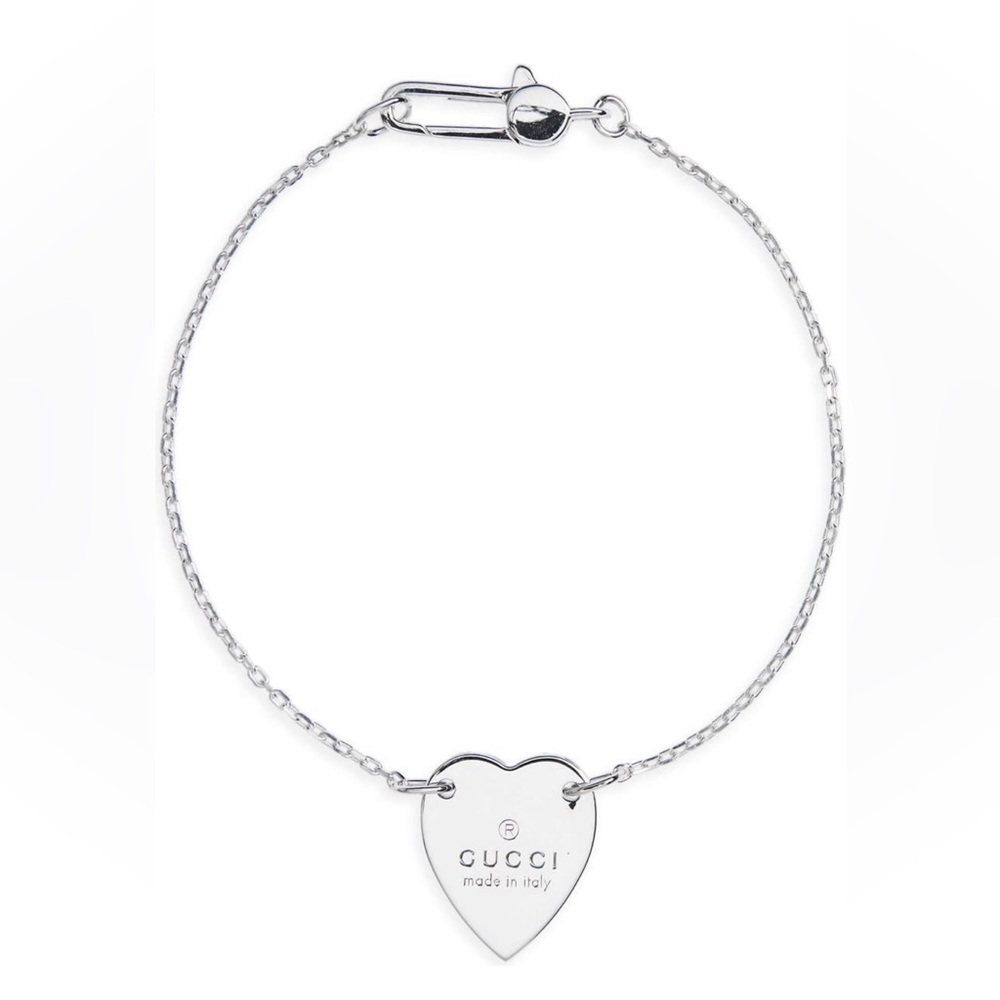 GUCCI Trademark Heart Chain Bracelet